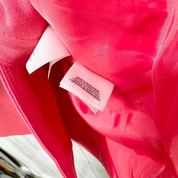 Jones Studio Jacket Women SZ 24W Single Button Hot Pink Coat Blazer Polyester - Picture 5 of 8